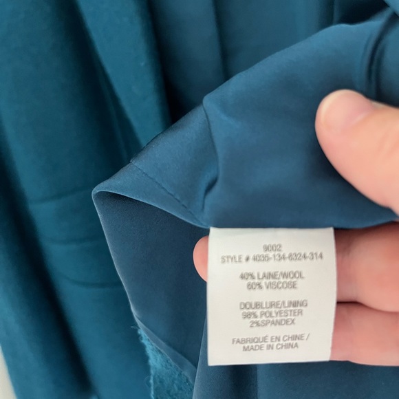 Laura Petites teal wool jacket, EUC - Picture 7 of 7